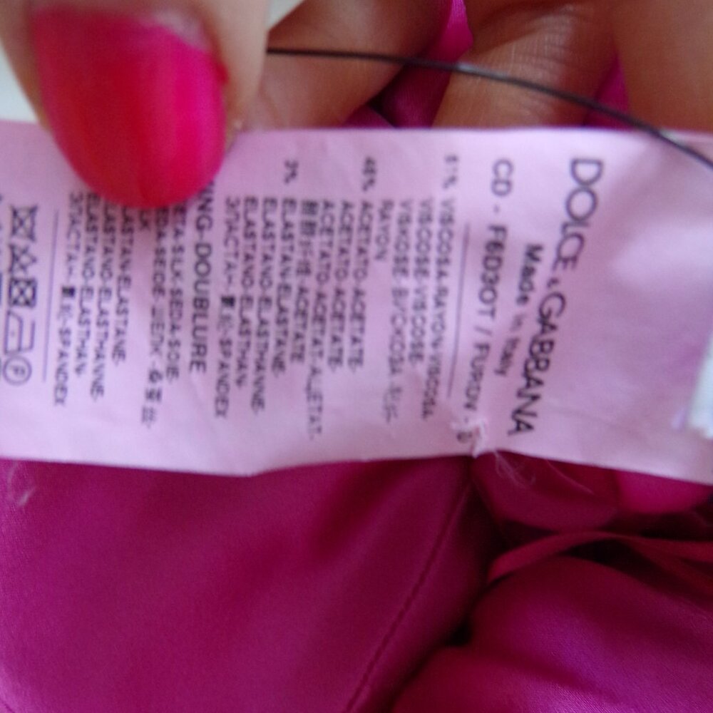 NWOT Dolce and Gabbana pink long sleeve barbie mini dress 40/S - Picture 9 of 12